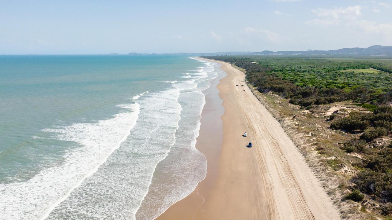 An aerial view of Farnborough Beach. Photo: Livingstone Shire Council.