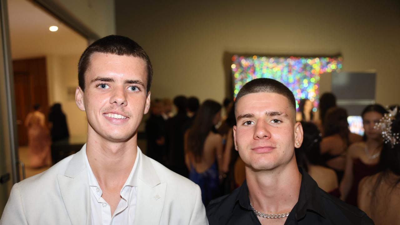 Tanner Novak-Brown and Jax Heaton at the Varsity College Formal at Seaworld Conference Centre. Picture, Portia Large.