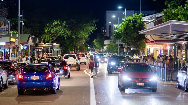 Mitchell Street could become pedestrian only during certain hours or events. Picture: Che Chorley