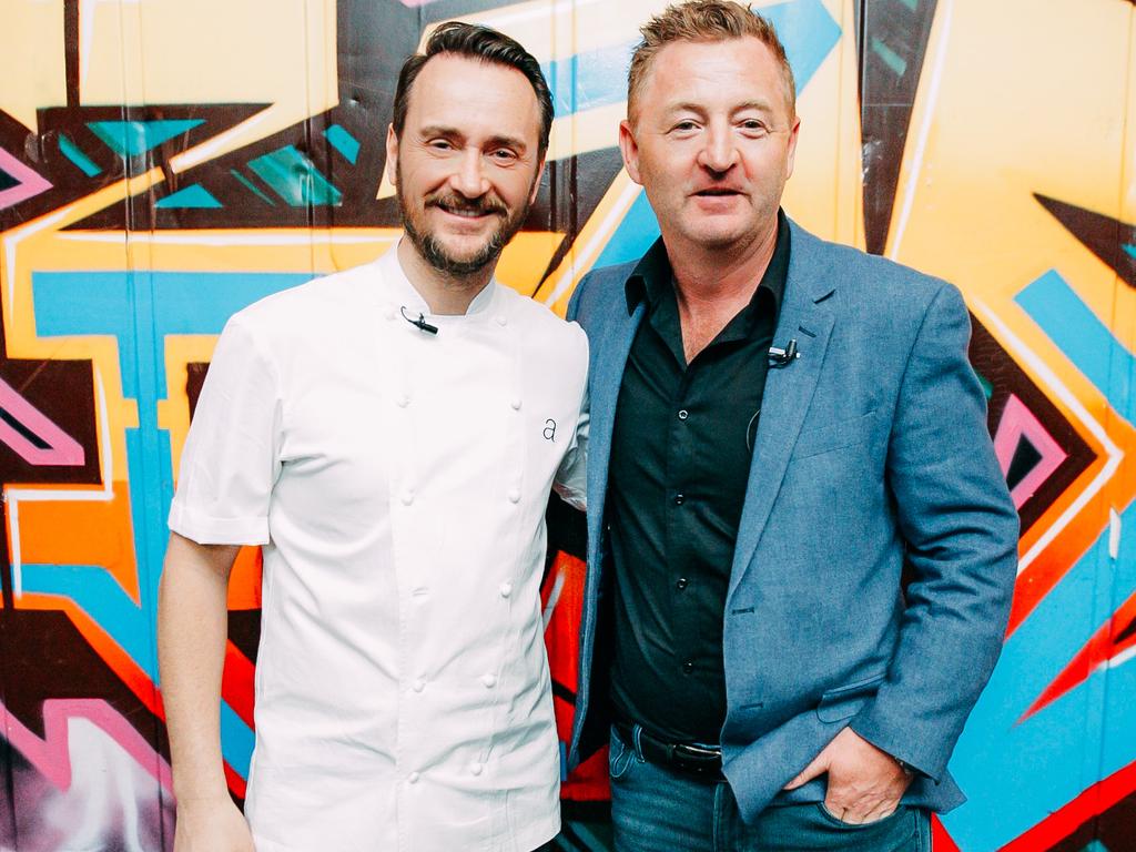 British chef Jason Atherton, left, pictured with Australian chef Luke Mangan.