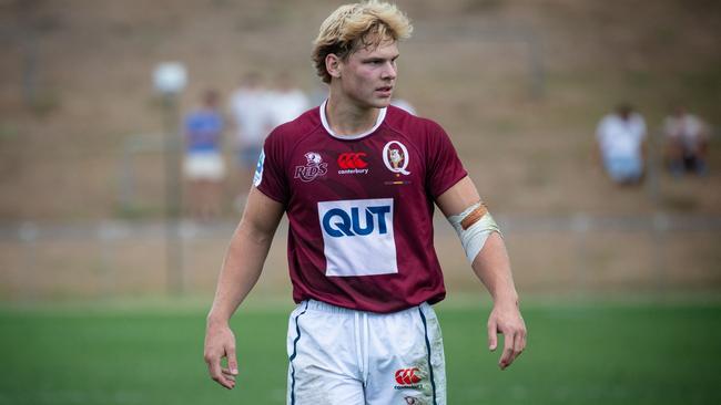 Easts Colts 1 coach Jack Richards will have blonde-haired centre Frankie Goldsbrough this season. A Churchie old boy, his strength and line-breaking ability earned him a Reds contract last year.
