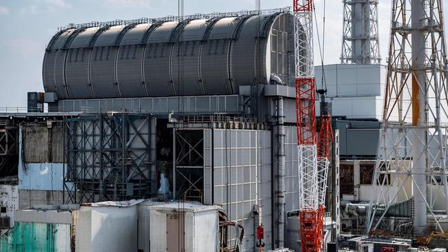 The reactor buildings at the Tokyo Electric Power Company’s (TEPCO) Fukushima Daiichi nuclear power plant, which was badly damaged in the 2011 earthquake and tsunami. Picture: AFP