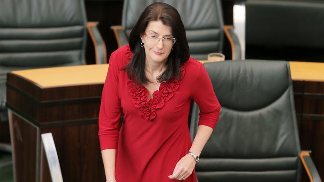 Human Services Minister Jacquie Petrusma, pictured here on the last sitting day of State Parliament for 2016, has been repeated questioned about the Safe Pathways program after allegations against the business first surfaced on ABC TV’s <i>Four Corners</i> program. Picture: RICHARD JUPE