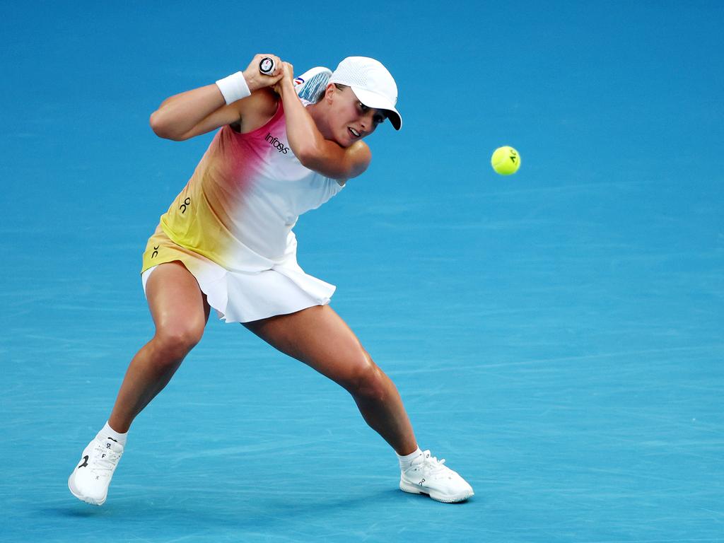 Iga Swiatek has spent just four and a half hours on court in winning her first four matches at the Australian Open