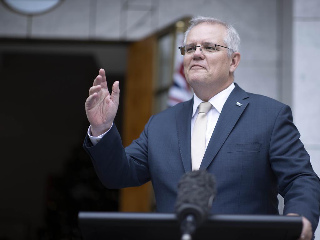 Scott Morrison says Australia can’t let a highly contagious new strain of COVID spread. Picture: NCA NewsWire / Gary Ramage