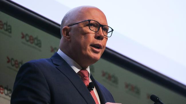 Opposition Leader Peter Dutton says the impact of the full package of October 7 footage was profound: “I felt physically sick”. Picture: NewsWire/Gaye Gerard