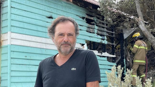 Cosi Melone said the boat shed at Dromana had been in his family for at least 30 years. Picture: Lucy Callander