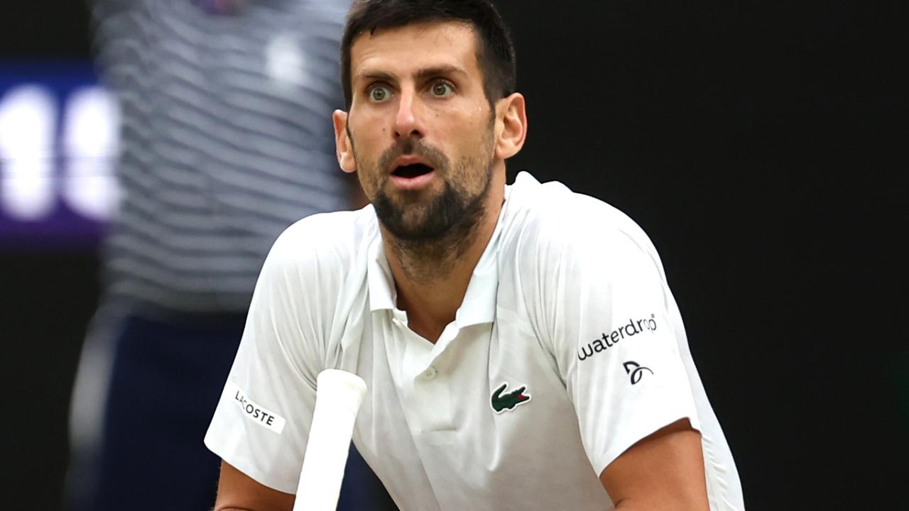 Novak Djokovic was left stunned after the hindrance call. (Photo by Julian Finney/Getty Images)