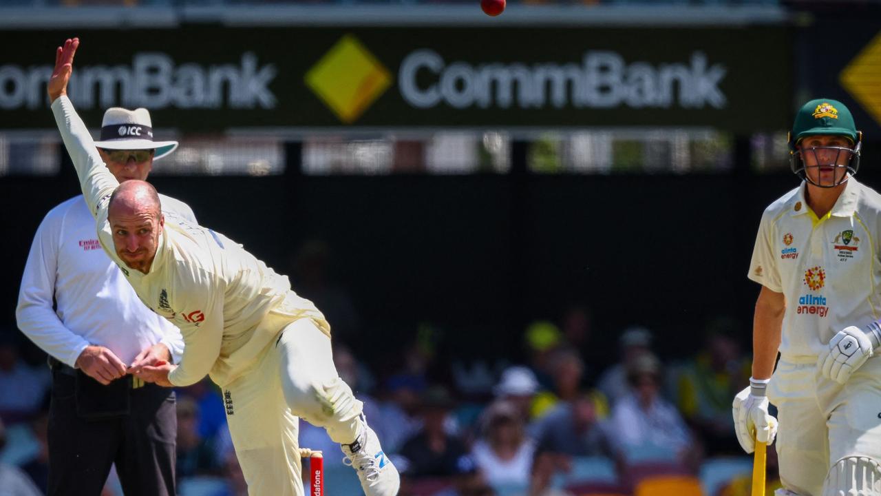 Australia want England to pick Jack Leach for Adelaide – and not so they can tonk him. Picture: Patrick Hamilton/AFP