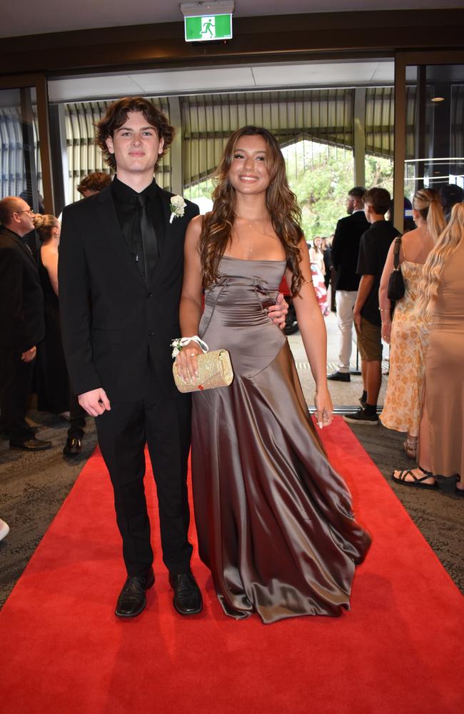 Milly Carter and Fyn Cochrane at the Suncoast Christian College formal 2024.