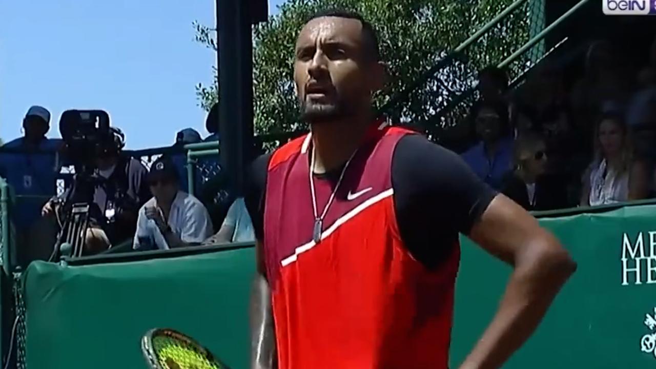 Nick Kyrgios was not pleased with the umpire in his semi-final match. Picture: Supplied