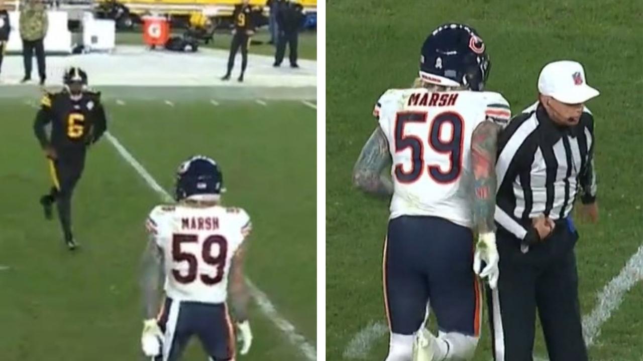 Bears' Marsh says he was 'hip checked' by ref during team's loss to Steelers, NFL