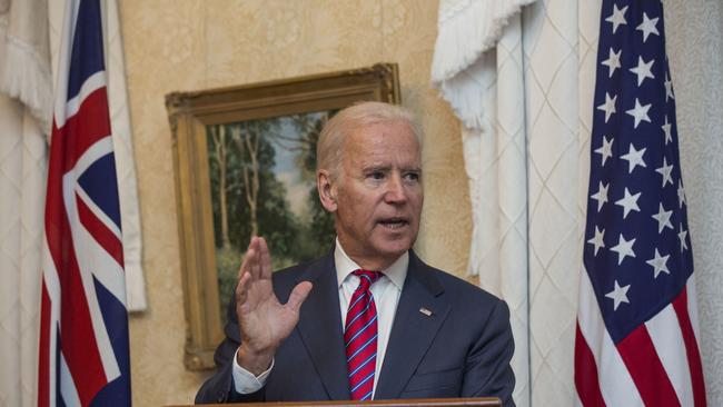 Then-vice president Joe Biden at Admiralty House in Sydney in 2016.