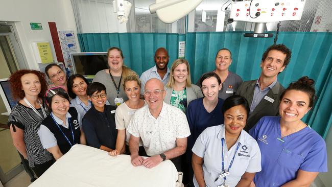 The Alfred Hospital team who were nominated for going above and beyond their duties in helping to organise the wedding. Picture: Ian Currie