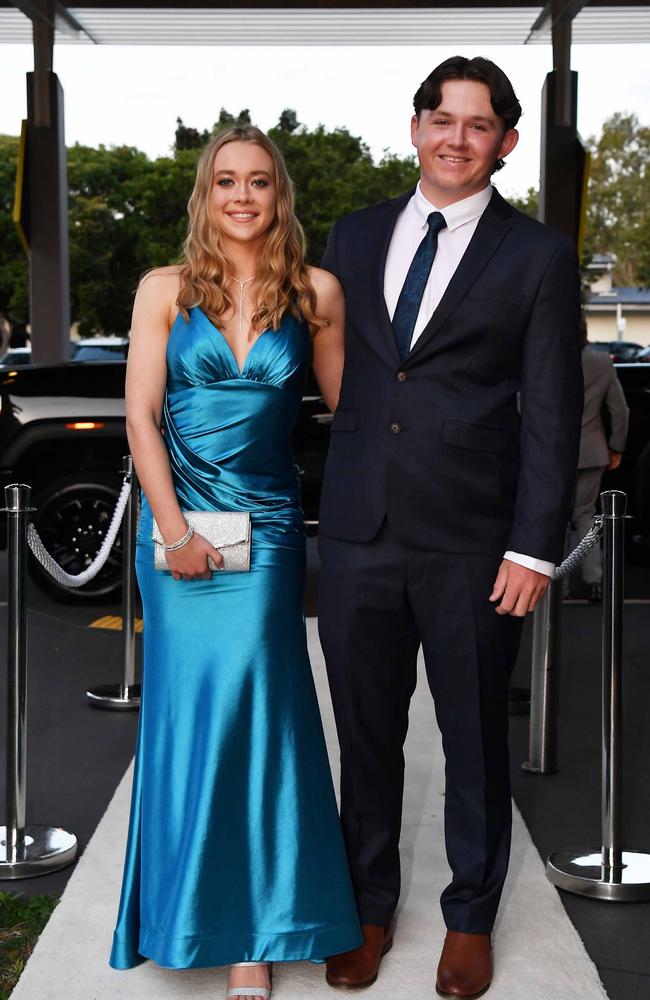 Sienna Fielding and Marlay Thomas at year 12 formal, Nambour Christian College. Picture: Patrick Woods.