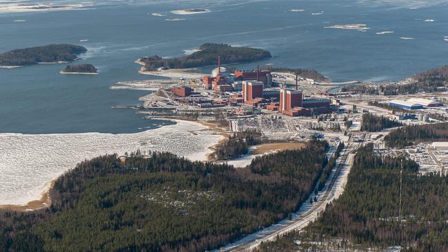 An aerial view of the nuclear power plant in Olkiluoto, Finland. Picture: AFP