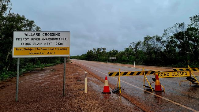 The Fitzroy River peaks are moving downstream towards the town of Wilare. Source: Positive Fishing, Facebook