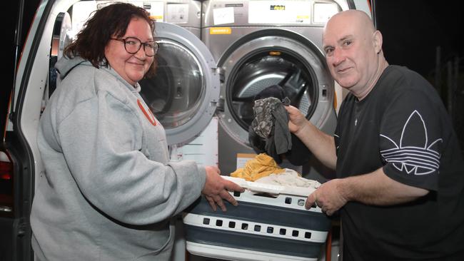 Volunteer Tanya Roylance said Orange Sky wasn’t just about washing and drying clothes but the “connection” volunteers make with their clients. Picture: Dean Martin