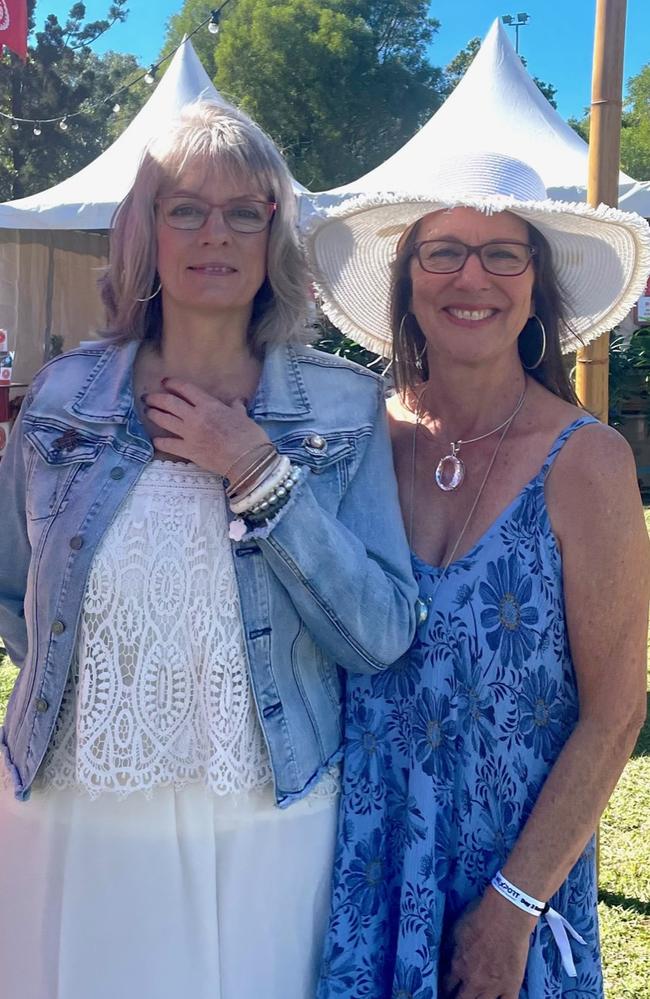 Coleen Lathbury and Rosemary Bennett at the Noosa Alive festival on Sunday July 30, 2023.
