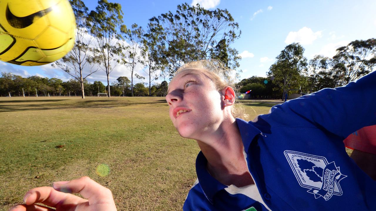 STATE REP: Kijah Stephenson will represent Queensland in the National School Girls Football titles. Photo: Max Fleet / NewsMail