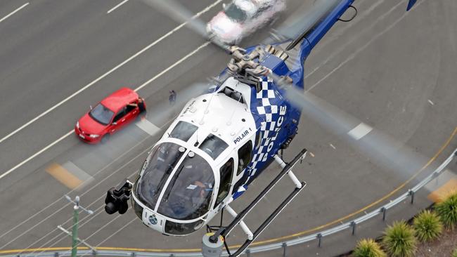 A Queensland Police Polair helicopter on the move. File image. Picture: Paul Sadler Photography/QPS