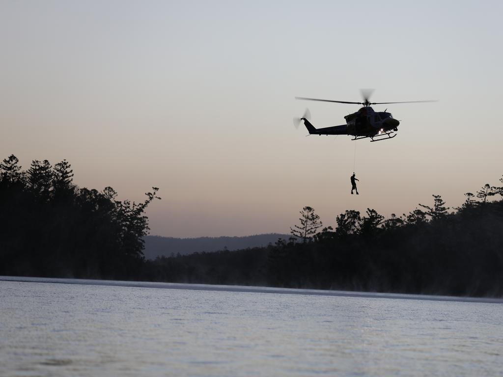 19092018: The operation to airlift Justine Barwick, 46, was holidaying in the Whitsundays when attacked by a shark.