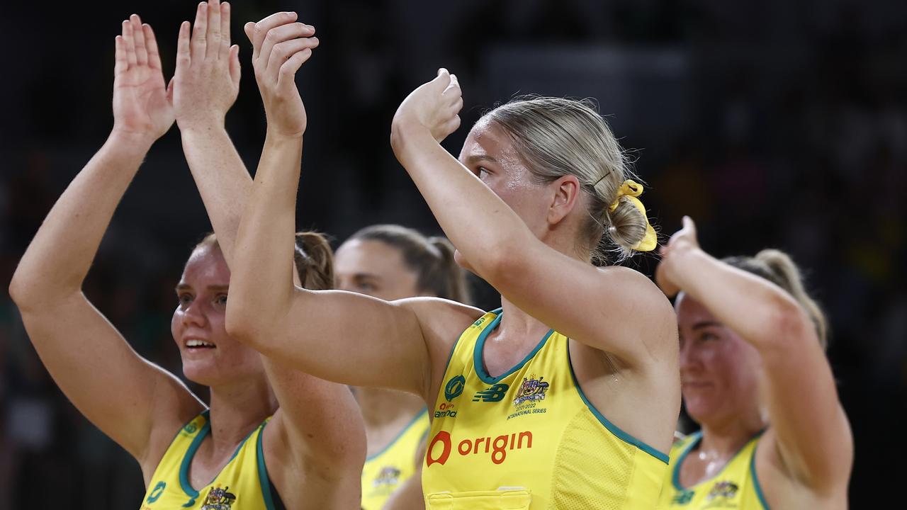 Australian Diamonds didn’t wear the Hancock logo. (Photo by Darrian Traynor/Getty Images)