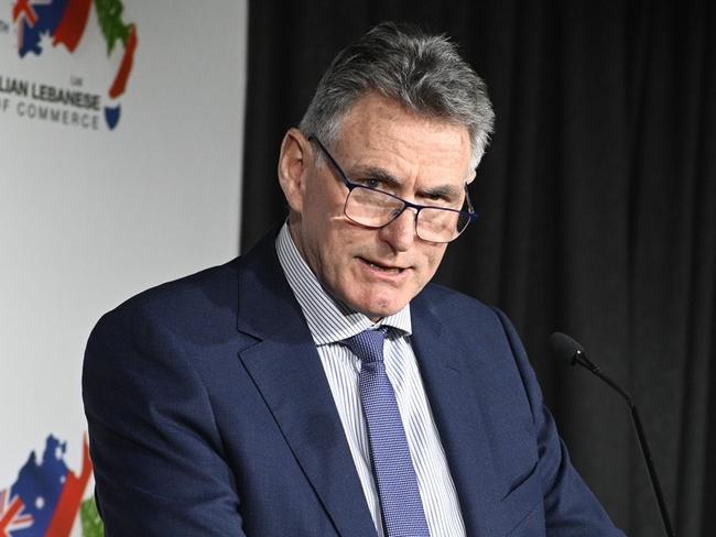 NAB CEO Ross McEwan addressing an Australian Lebanese Chamber of Commerce lunch on Thursday afternoon in Sydney. Picture: Supplied