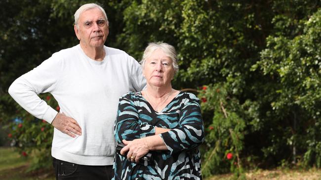 Couran Cove residents Ernie and Barbara Johnson. Picture: Glenn Hampson