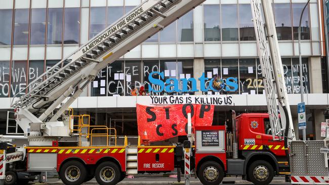 Protesters at Santos headquarters last week. Picture Matt Turner.