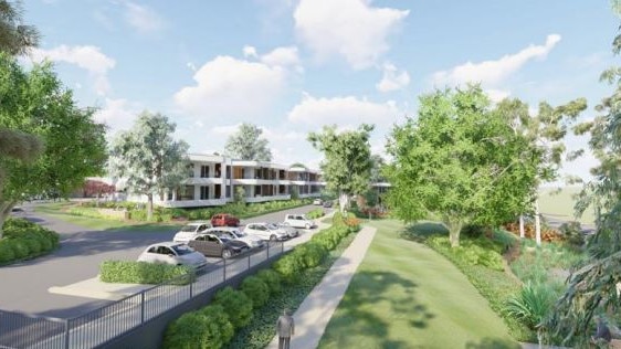 An artist's impression of the proposed seniors living redevelopment at the Allambie Heights Village where a 85m-wide bushfire protection zone would have to be created. Picture: Supplied