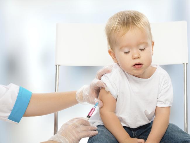 A small child being vaccinated with a needle. Picture: iStock