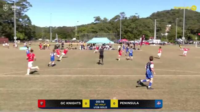Replay: Gold Coast Knights v Peninsula Power (U12 boys gold cup) - Football Queensland Junior Cup Day 1