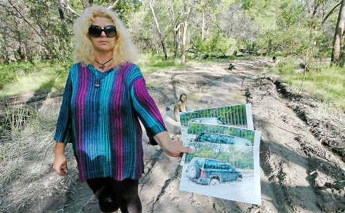 Donna Chamberlain is tired of hauling four-wheel-drive vehicles out of boggy tracks in the Kinkuna National Park. Picture: Mike Knott