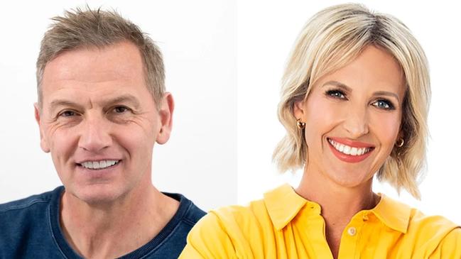 Former SAFM breakfast hosts Mark Soderstrom and Rebecca Morse. Picture: Supplied