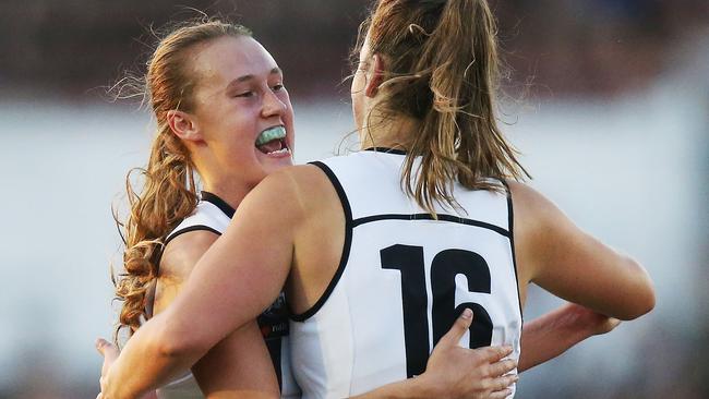 Collingwood draftees Jordyn Allen (left) and Katie Lynch were two of Collingwood’s best. Picture: Getty