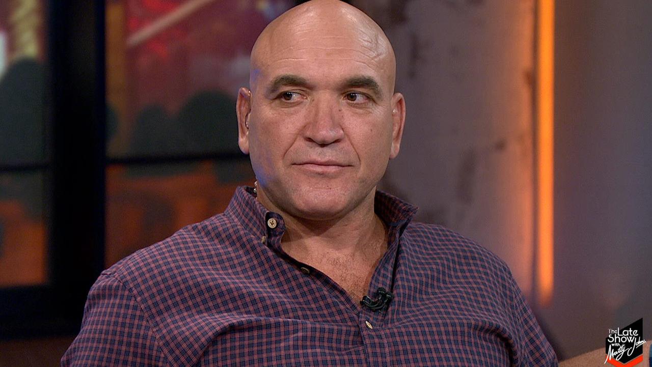 Gorden Tallis didn't look pleased with a stitch-up on The Late Show with Matty Johns.