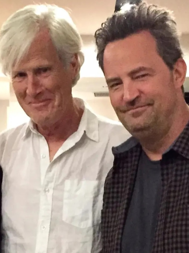 Matthew Perry and stepdad Keith Morrison. Picture: Keith Morrison