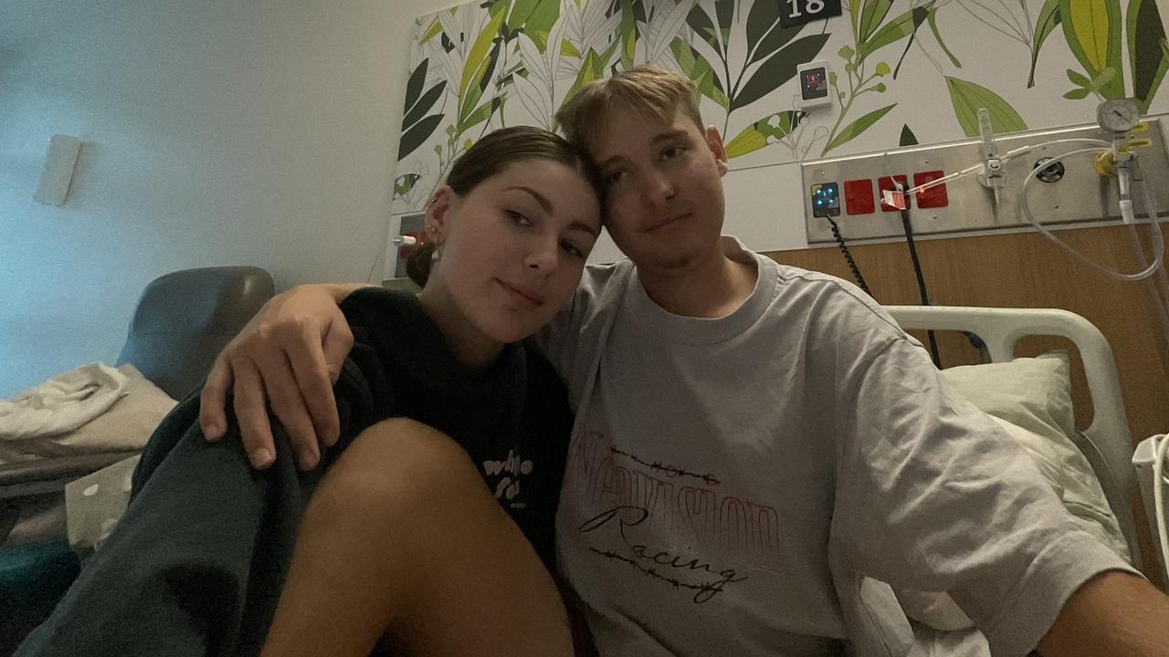 Jedd and his partner Lili had to move to Townsville when he was diagnosed with acute lymphoblastic leukaemia. Picture: Contributed