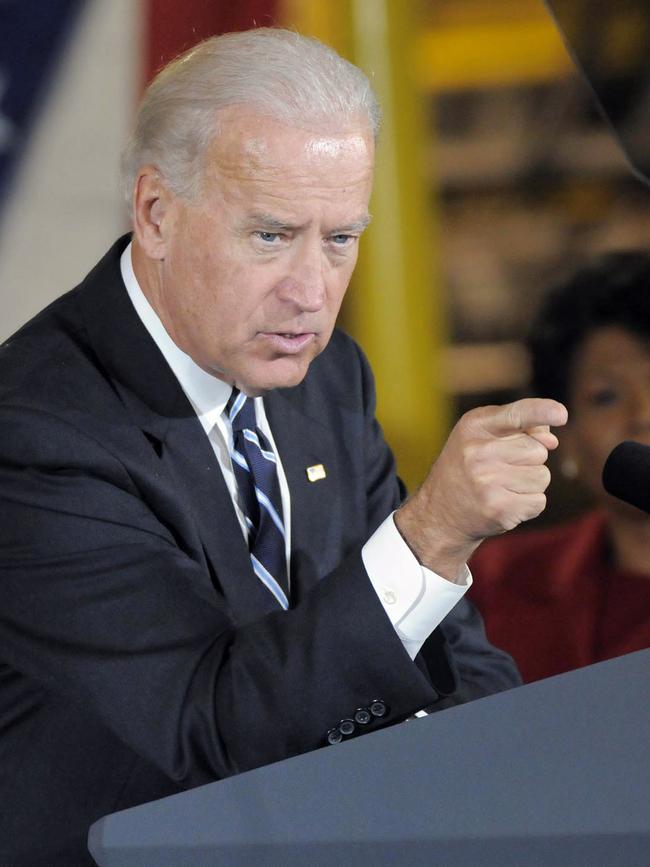 Joe Biden speaks at a rally in Ohio in 2010.