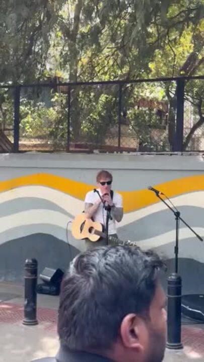 Ed Sheeran Performs Surprise Street Gig in Bengaluru Before Police Intervene