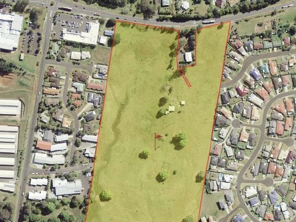 The proposed Goonellabah site for 92 residential lots.