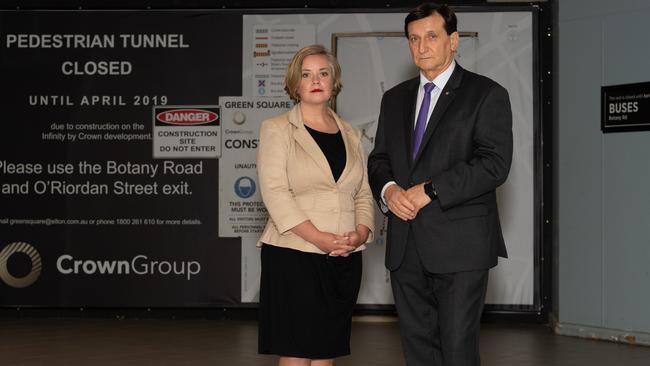 MP Ron Hoenig and City of Sydney Deputy Mayor Linda Scott. Picture: Monique Harmer