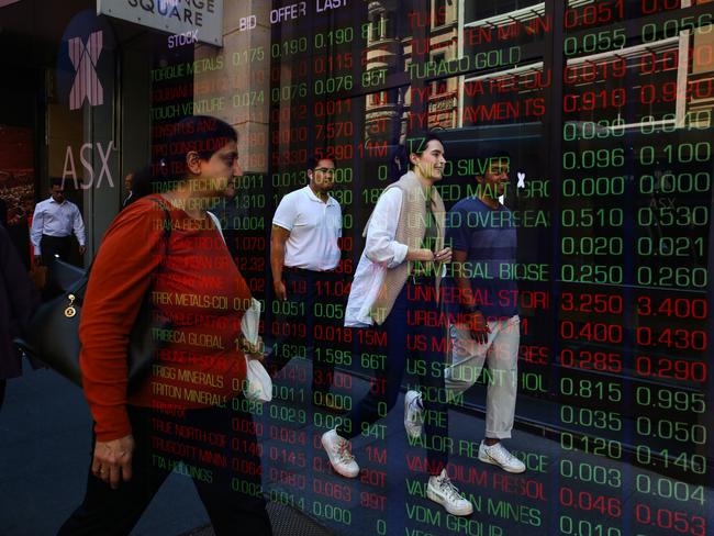 SYDNEY, AUSTRALIA: Newswire Photos- NOVEMBER 07 2023: A general view of the digital boards at the ASX in Sydney as the Reserve Bank meets today to discuss another rate rise. Photo by: NCA Newswire /Gaye Gerard