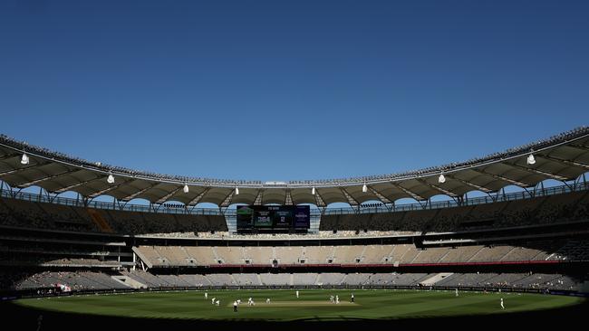 Perth’s Optus Stadium is firming as the host of the opening Test against India next summer. Picture: Getty