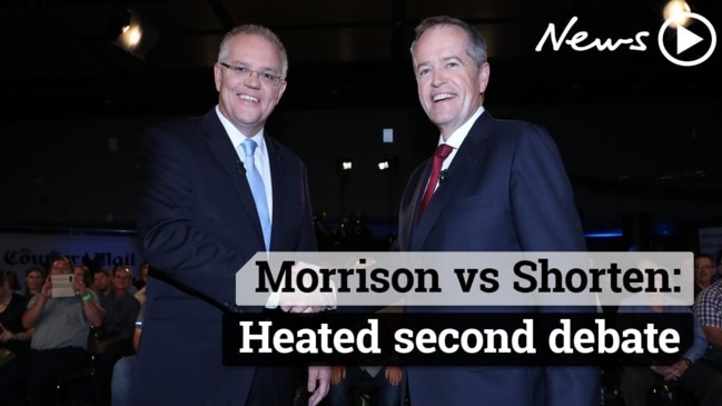 Scott Morrison and Bill Shorten go head-to-head in second heated debate