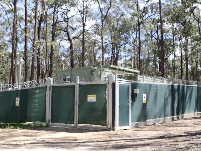 Two-metre high maximum security fencing and CCTV protect the research and donors inside the Australian Facility for Taphonomic Experimental Research. Picture: Anna Zhu