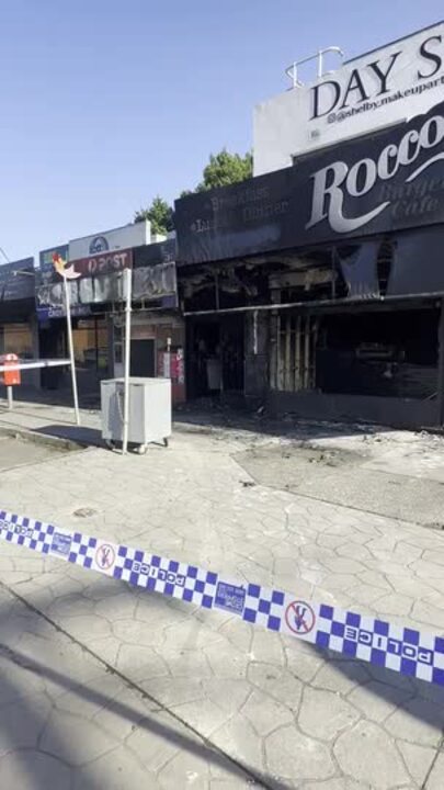 Rocco’s Burger Cafe in Croydon North destroyed by fire