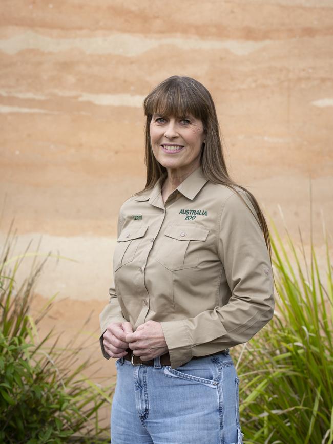 Terri Irwin has ditched her blonde locks. Picture: Russell Shakespeare