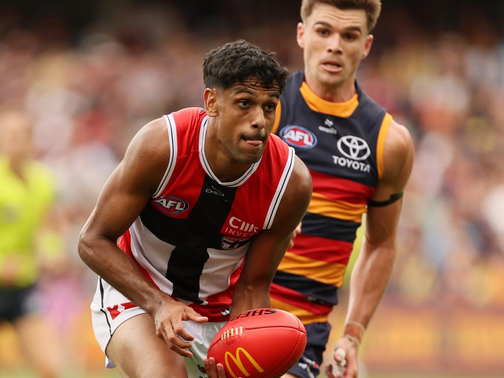 Wanganeen-Milera would offer the Crows some much-needed polish from the back half. Picture: James Elsby/AFL Photos via Getty Images